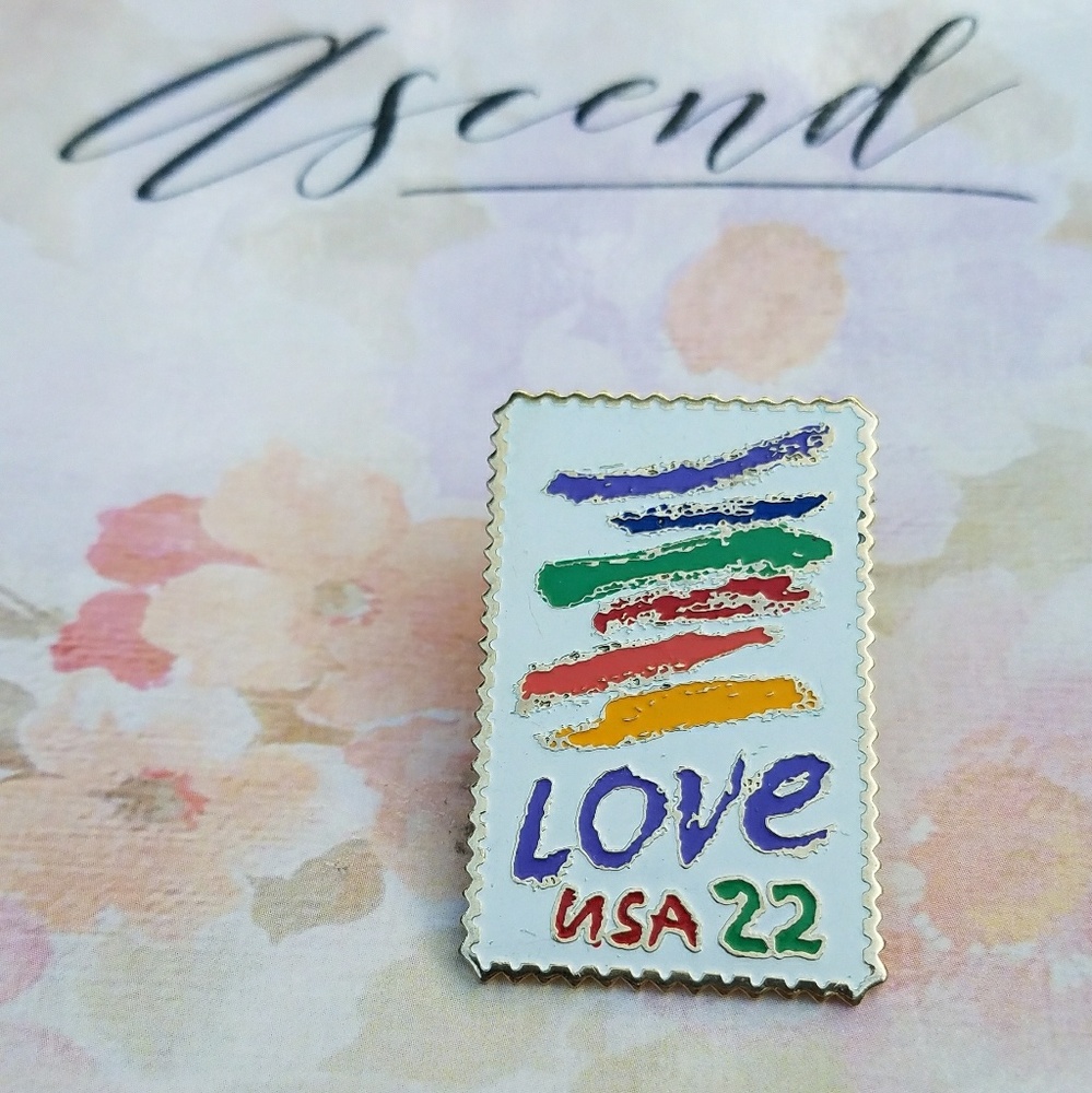 Vintage Pin (US Postal Service Love Stamp)